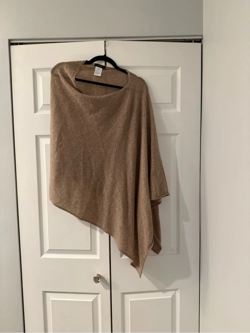 J. Crew Camel Brown Cashmere Knit Poncho